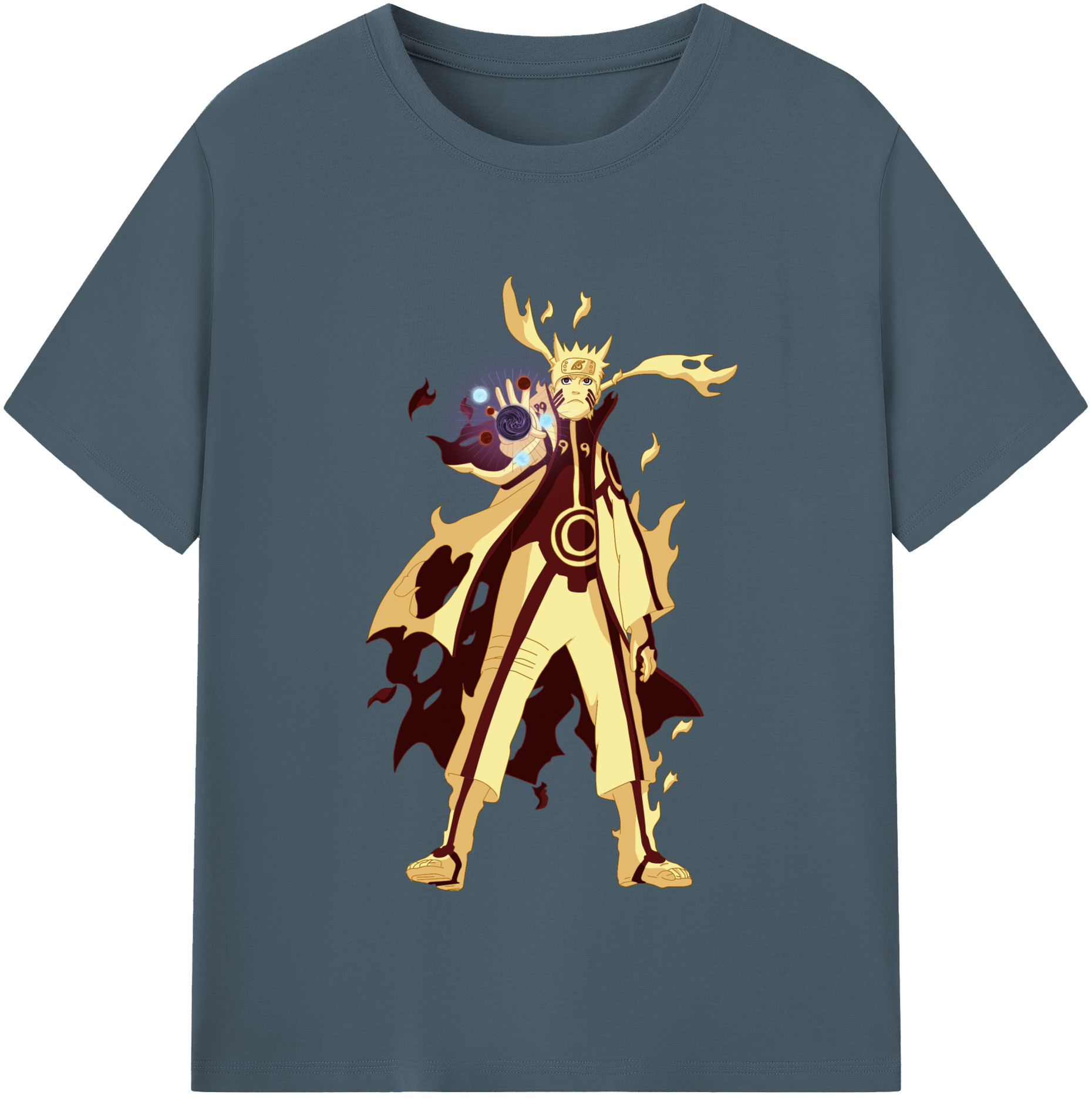 （画像用） NARUTO -ナルト- うずまき ナルト Uzumaki Naruto 綿100％半袖Tシャツ（フロントプリント）